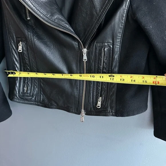 Kaufman Franco Leather and Wool Jacket